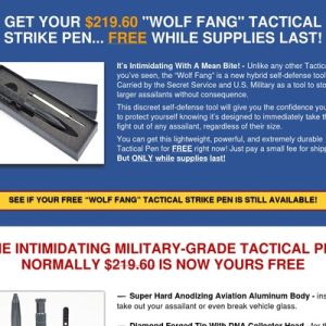 Free Self-Protection Tactical Pen – HIGH CONVERSION RATES