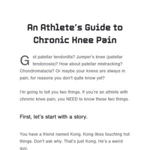 An Athlete’s Handbook to Continual Knee Distress